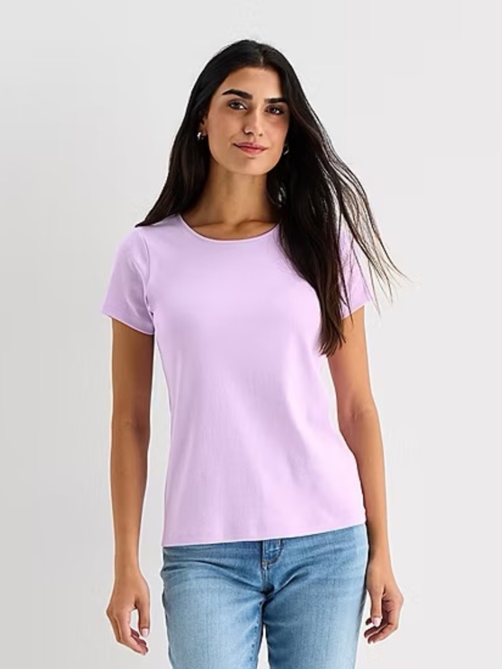 St. John's Bay Womens Tall Crew Neck Short Sleeve T-Shirt SET OF 3 COLORS